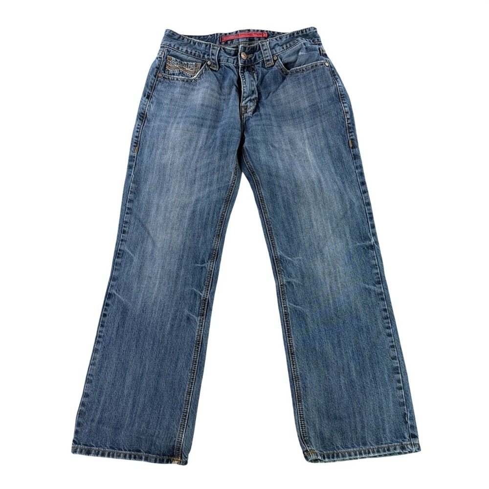 Rock & Roll‎ Cowboy Double Barrel Straight Relaxed Leg Mens Jeans Blue 31x30